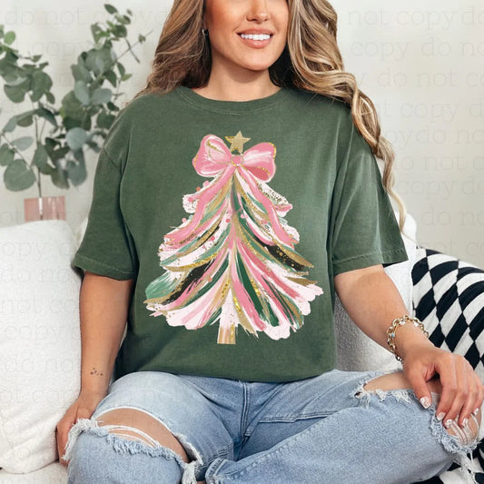 COQUETTE PINK BRUSHSTROKE  TEE