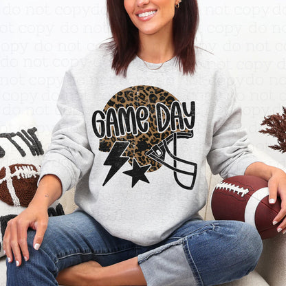 GAME DAY LEOPARD FOOTBALL HELMET TEE