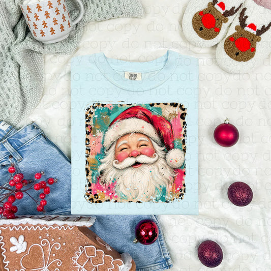 PAINTED PREPPY SANTA TEE