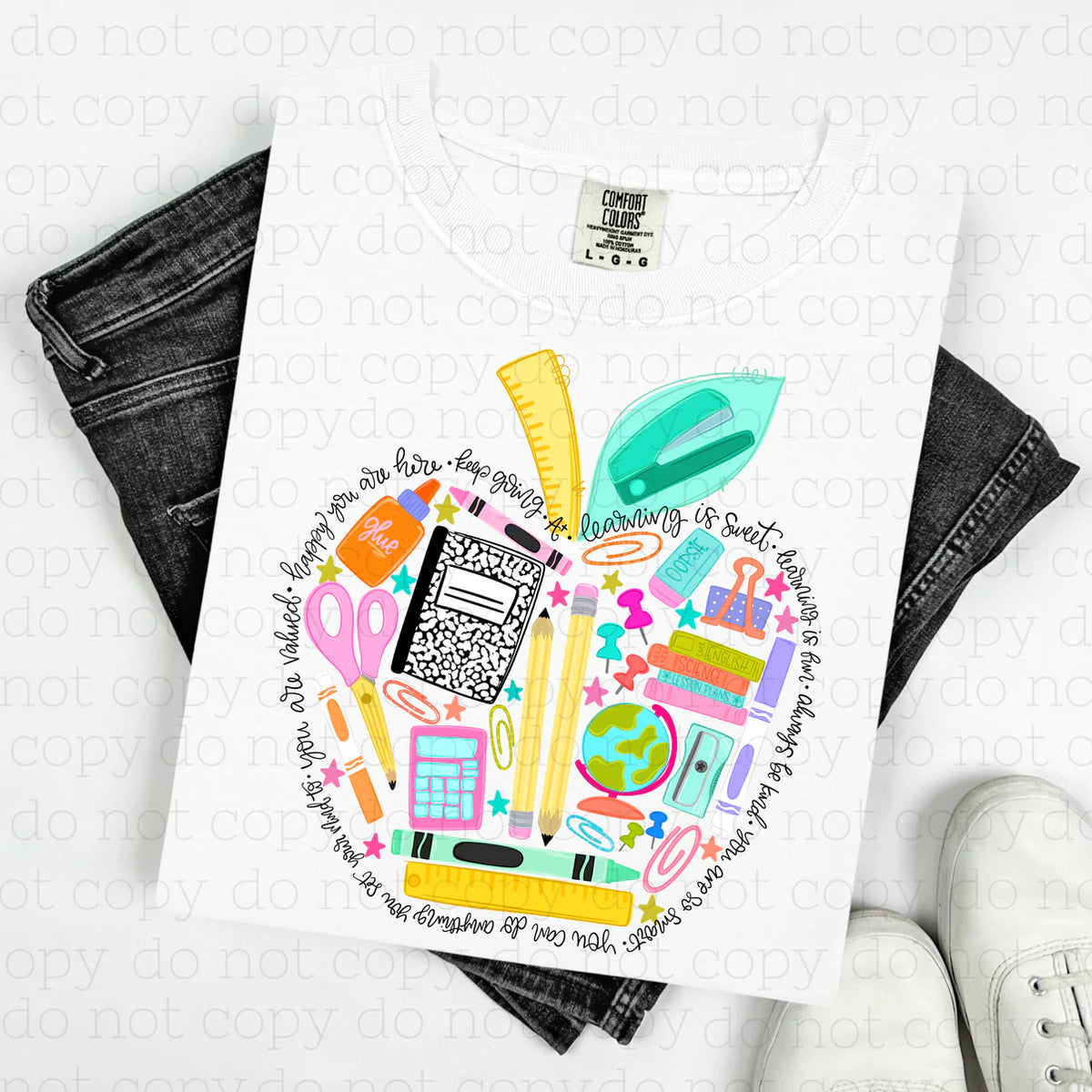 SCHOOL SUPPLY APPLE TEE