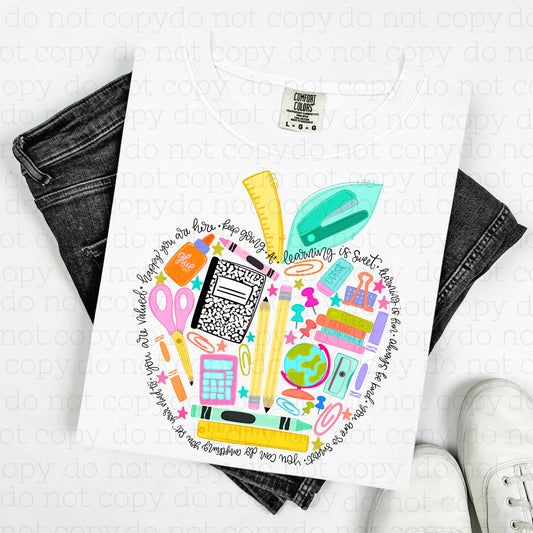 SCHOOL SUPPLY APPLE TEE