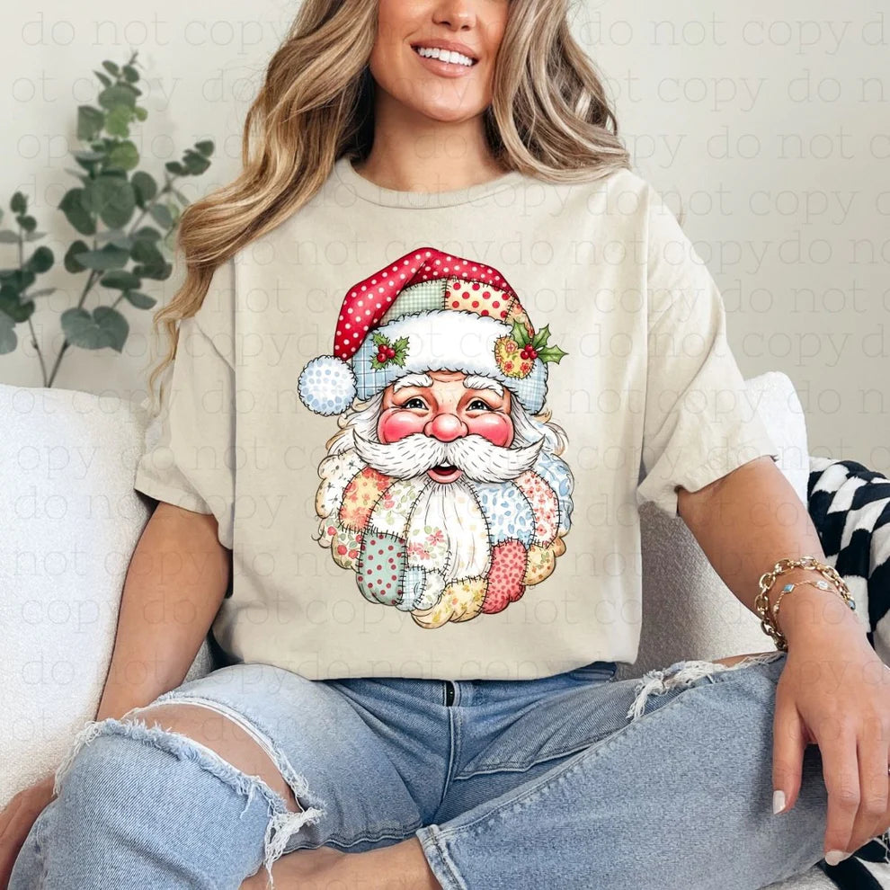 PATCHWORK SANTA TEE