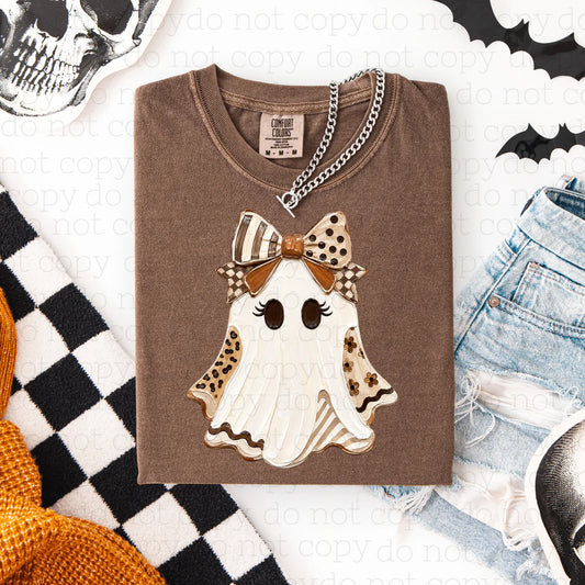 COQUETTE PREPPY PAINTED GHOST TEE