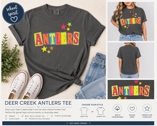 Deer Creek Antlers Tee 💙